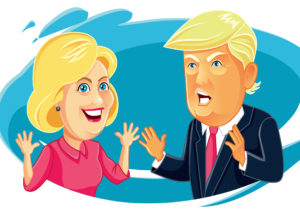 hillary-trump-caricature